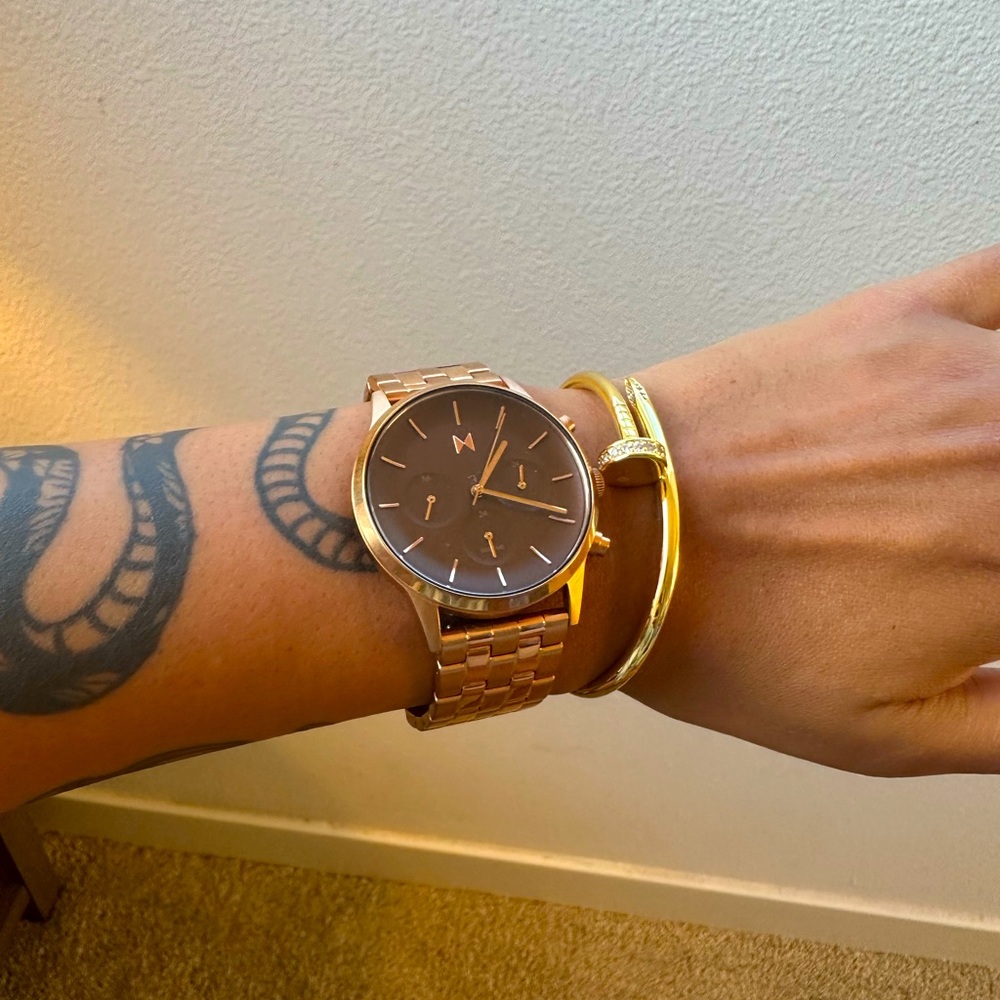 MVMT rose gold watch